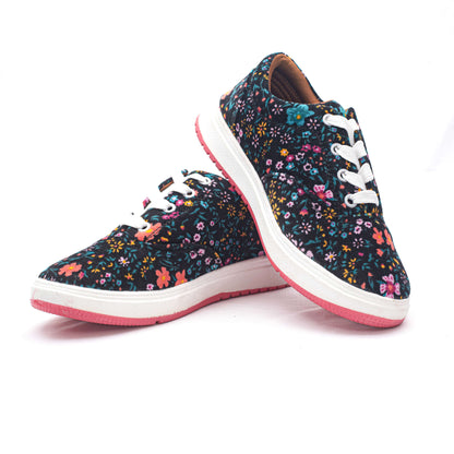 Midnight Bloom Women's Canvas Shoe