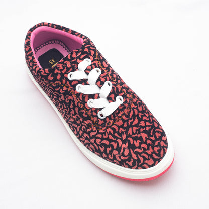 Pink Leopard Women's Canvas Shoes