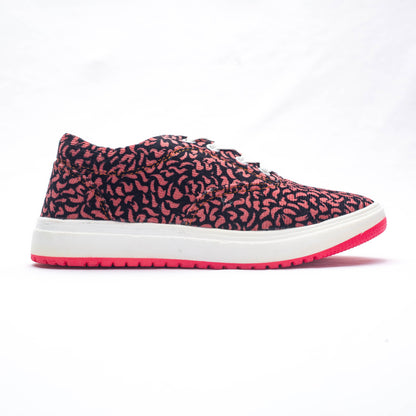 Pink Leopard Women's Canvas Shoes