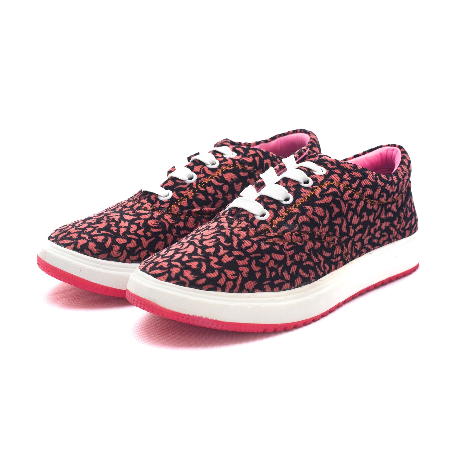 Pink Leopard Women's Canvas Shoes