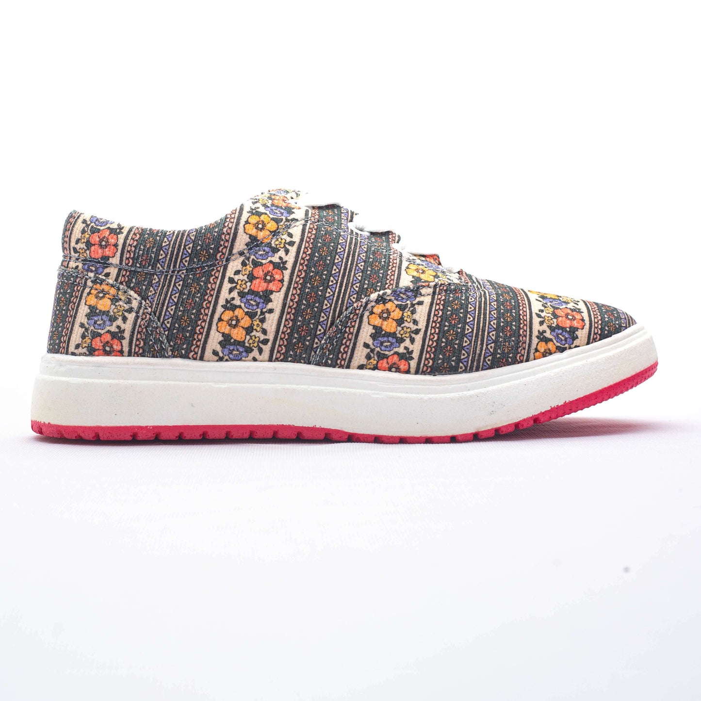 Metallic Motif Women's Canvas Shoes