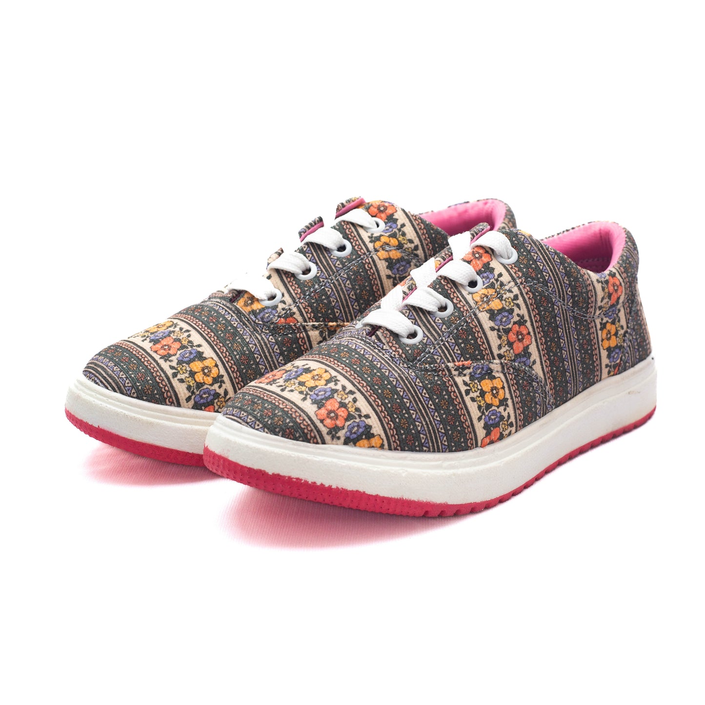 Metallic Motif Women's Canvas Shoes