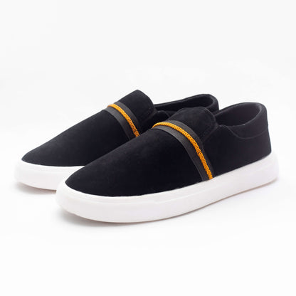 Suede Black Men's Slip-on Canvas Shoe