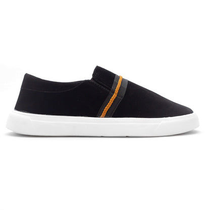 Suede Black Men's Slip-on Canvas Shoe