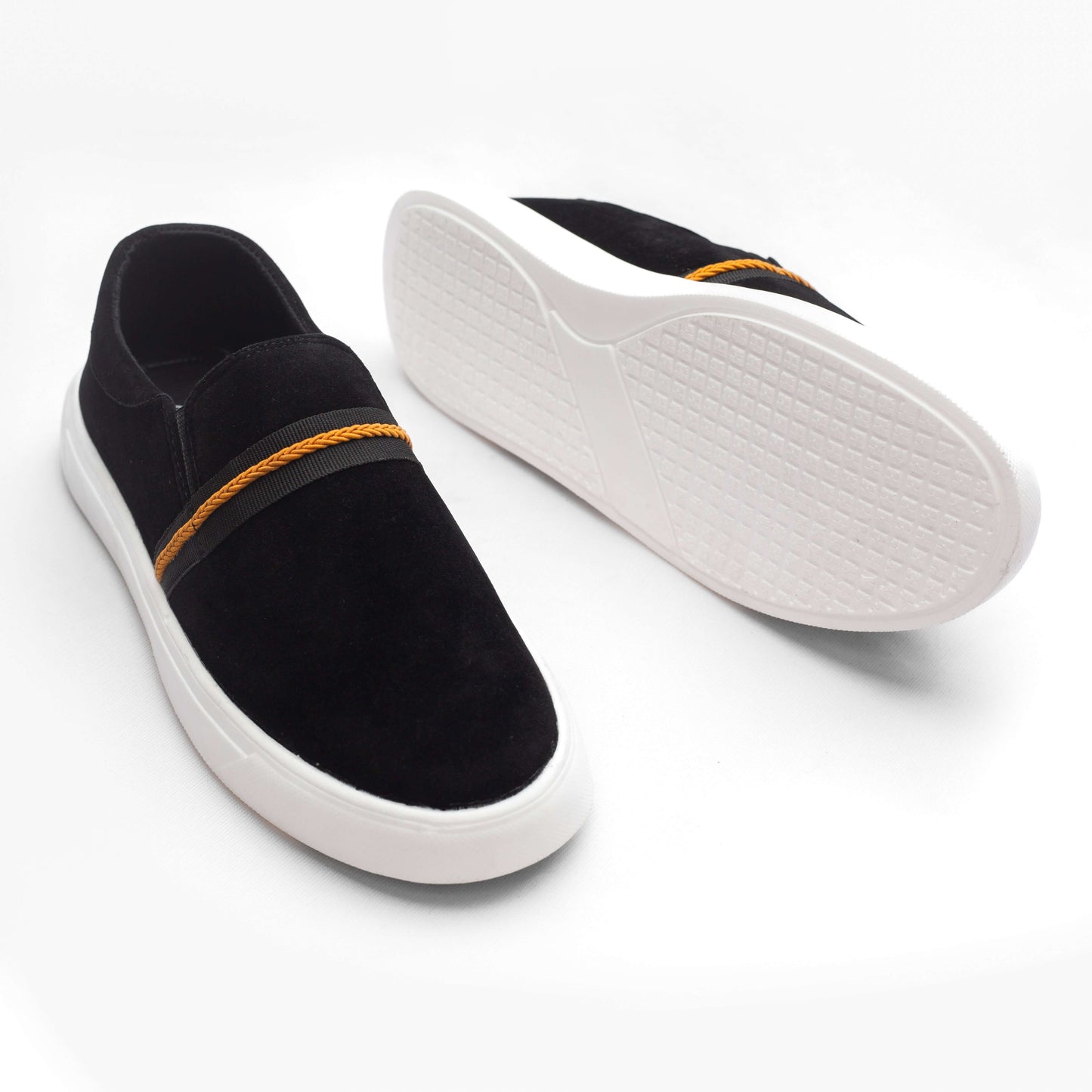 Suede Black Men's Slip-on Canvas Shoe