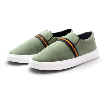 Suede Olive Men's Slip-on Canvas Shoe