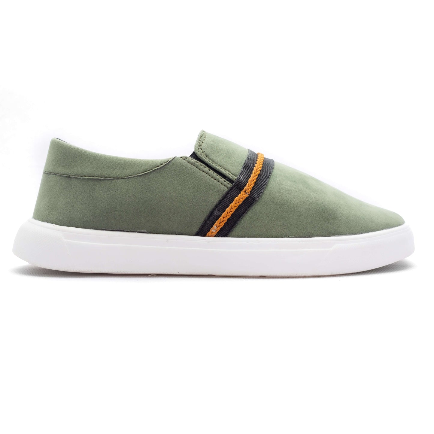 Suede Olive Men's Slip-on Canvas Shoe