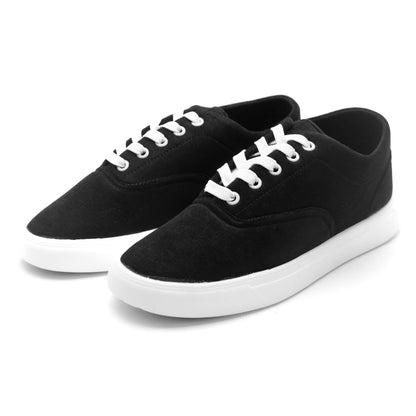 Pure Black Men's Canvas Shoe