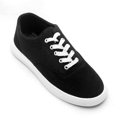 Pure Black Men's Canvas Shoe