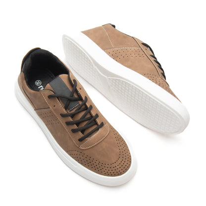 Brown Faux Men’s Sneakers Casual Shoe