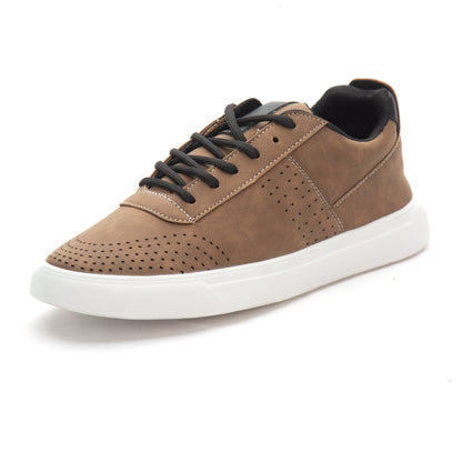 Brown Faux Men’s Sneakers Casual Shoe