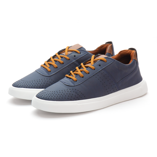 Blue Faux Men’s Sneakers Casual Shoe