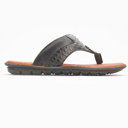 Black Crisscross Men’s Leather Sandal