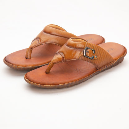 Brown Crisscross Men’s Leather Sandal