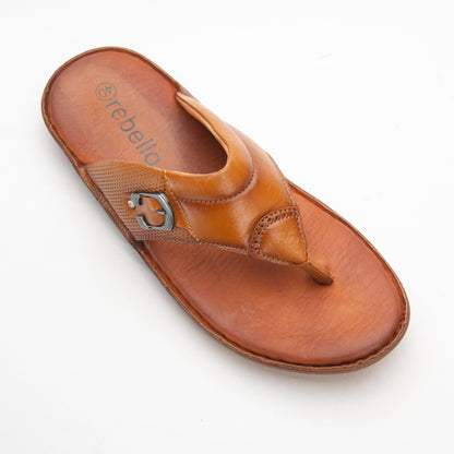 Brown Crisscross Men’s Leather Sandal