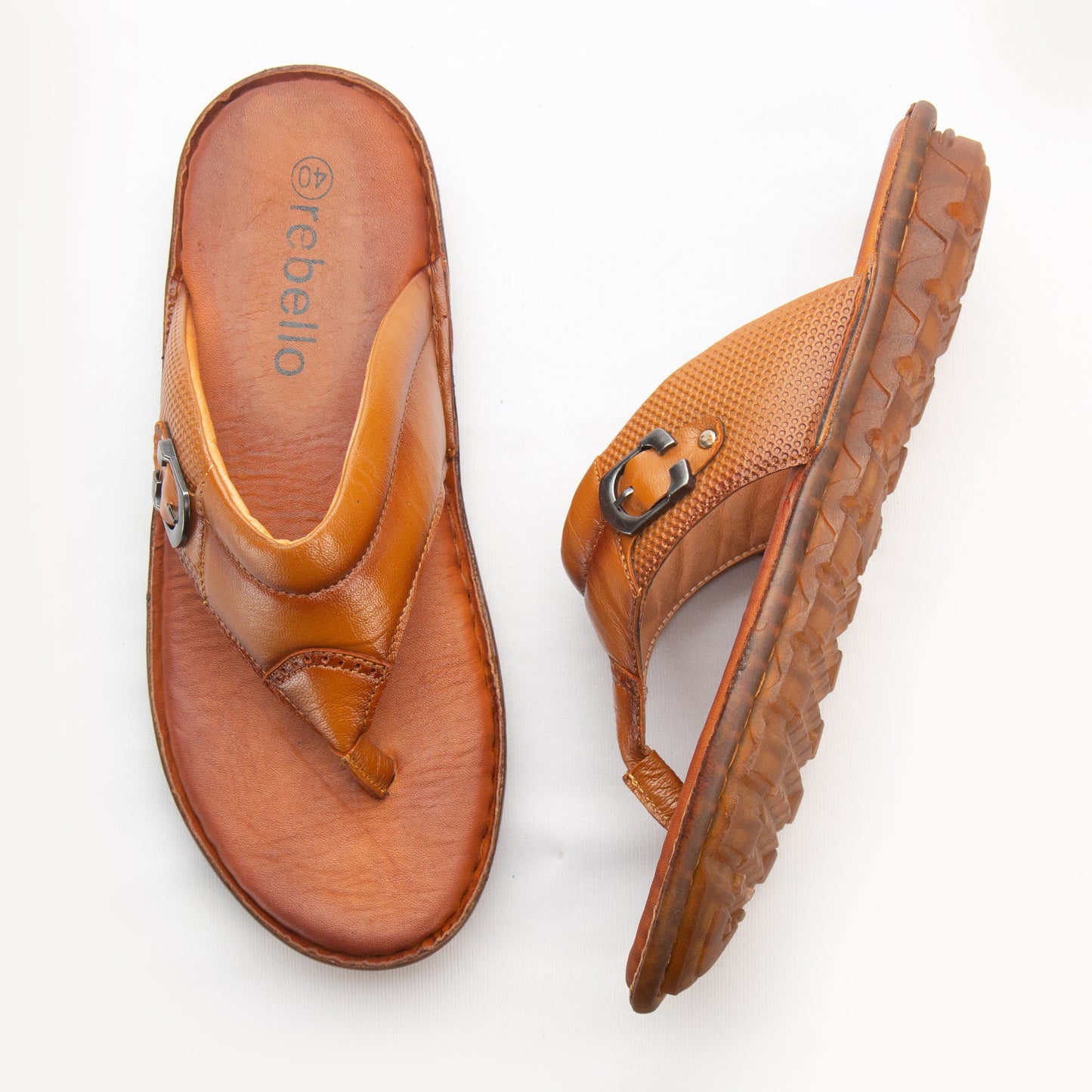 Brown Crisscross Men’s Leather Sandal