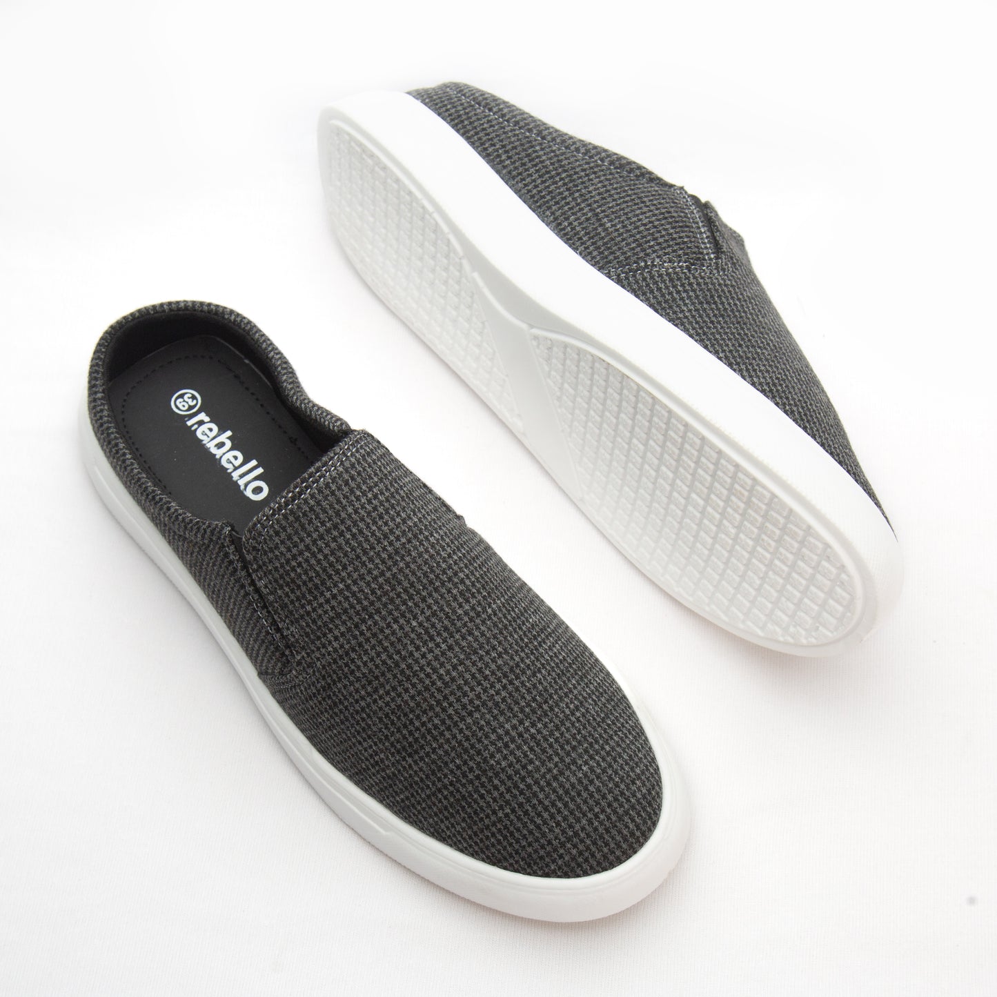 Charcoal Grey Men's Canvas Half Shoe