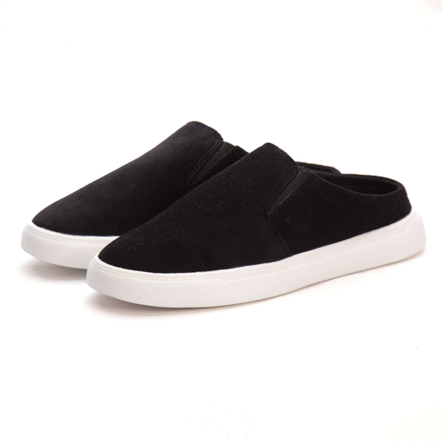 Pure Black Men's Canvas Half Shoe