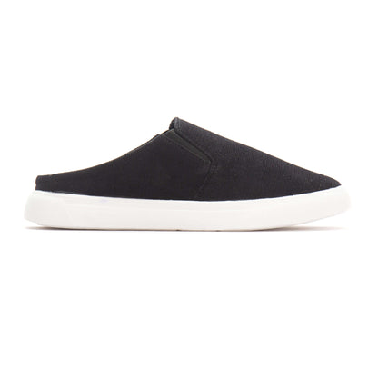 Pure Black Men's Canvas Half Shoe