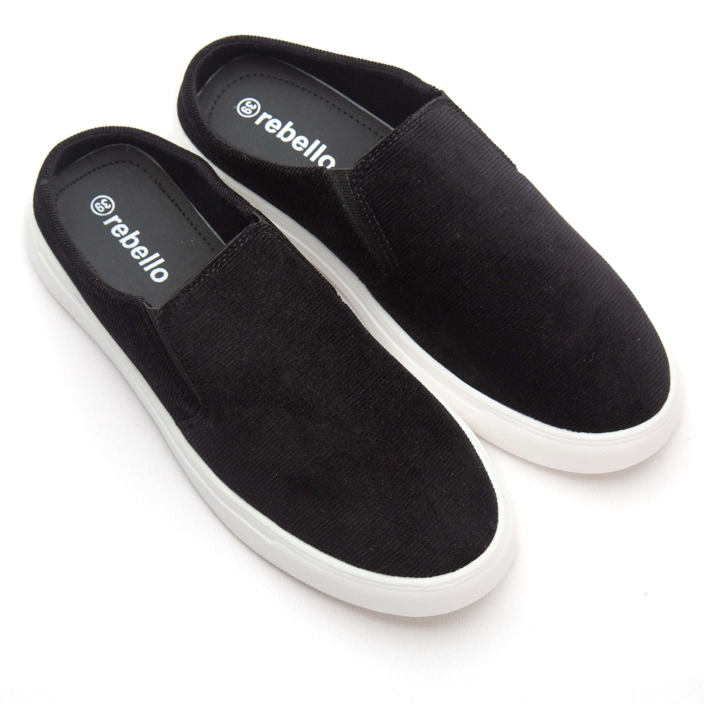 Pure Black Men's Canvas Half Shoe