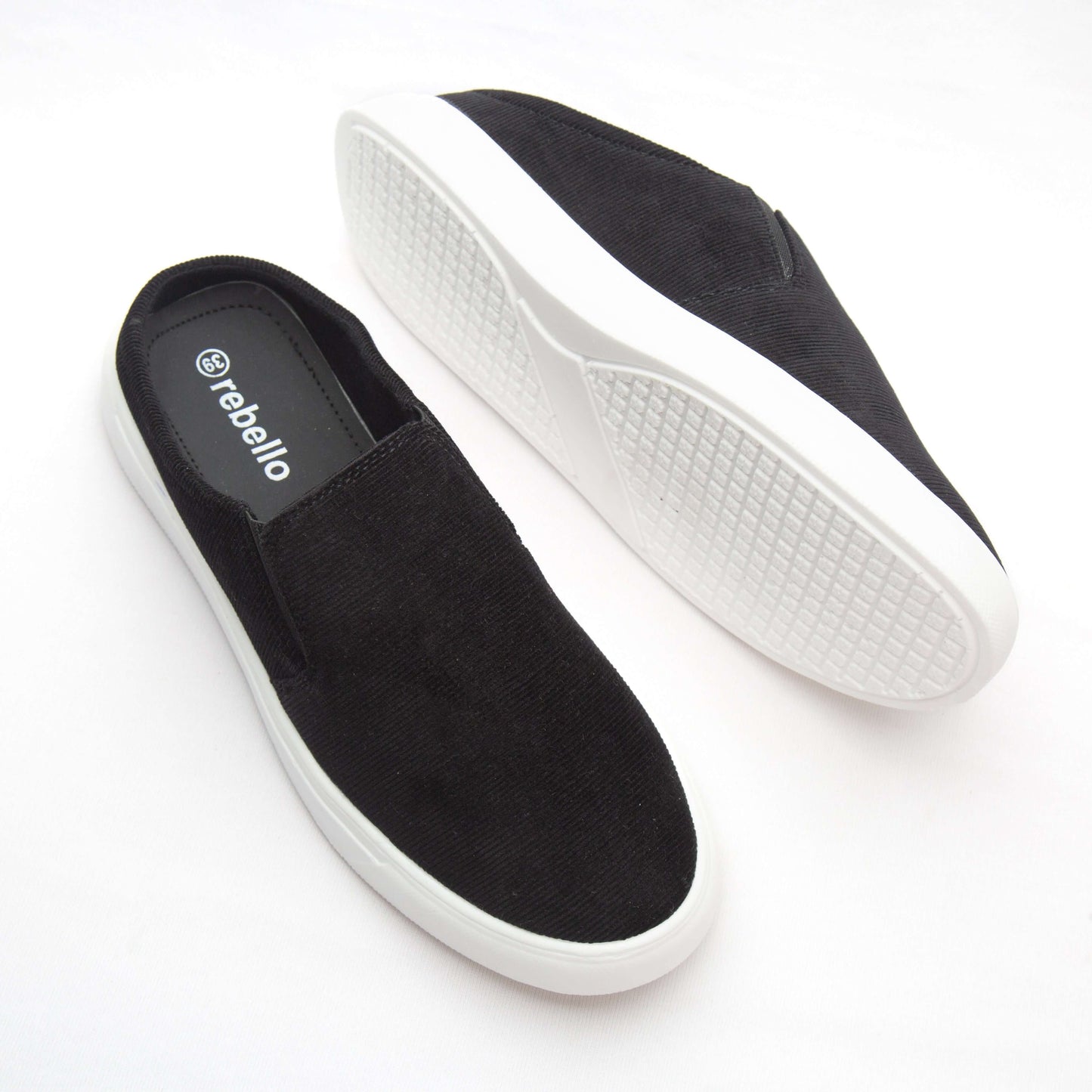 Pure Black Men's Canvas Half Shoe