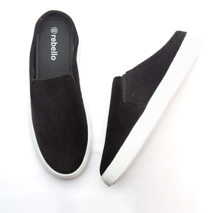 Pure Black Men's Canvas Half Shoe