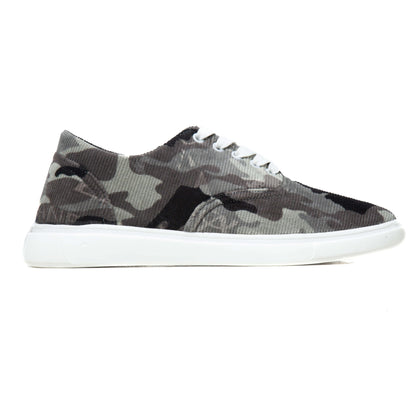 Grey Camo Men's Canvas Shoe