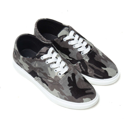 Grey Camo Men's Canvas Shoe