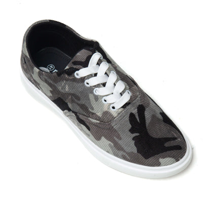 Grey Camo Men's Canvas Shoe